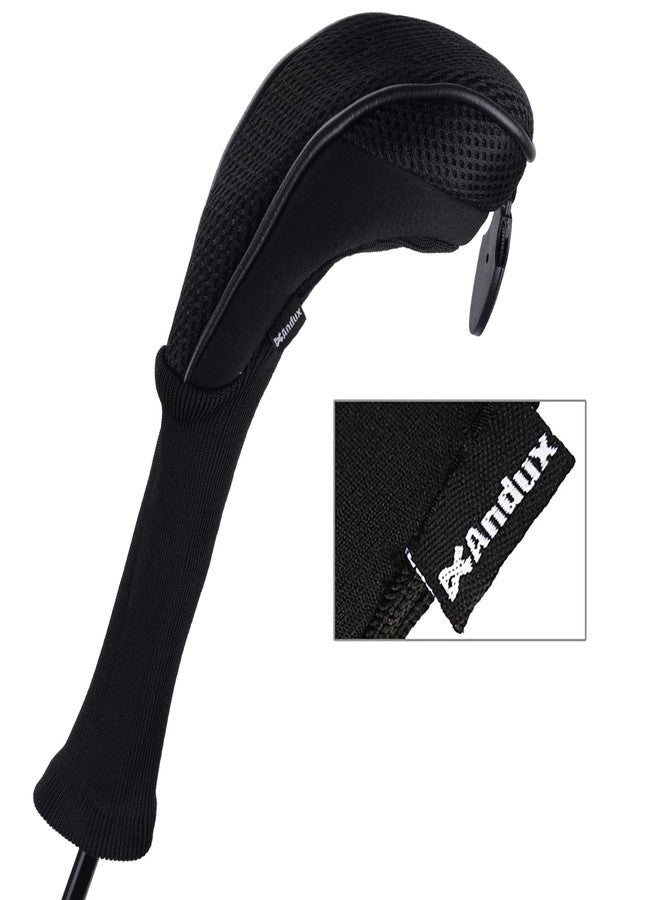 Andux 2 Pack Long Neck Golf Hybrid Club Head Covers Black/Black - Image 4