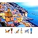 MINIWAN 500 Piece Jigsaw Puzzles for Adults Italian Coastal Town Night View 23x15 Inch Art Puzzle with Vibrant Lights Seaside Scenery Challenging Adult Puzzles for Home Decor or Gifts - Image 2