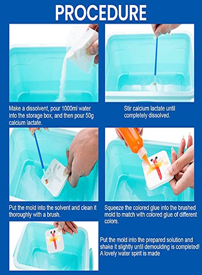 Feeon Magic Water ELF, Creative 3D Magic Gels Magic Water Creative ELF Toy for Kids, Aqua Fairy Toy Set Christmas Party Gift for Boys and Girls (5 color) - Image 2