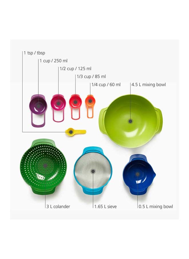 Joseph Joseph Joseph Joseph Nest food preparation set 9 peices Multi Colour  - Image 3
