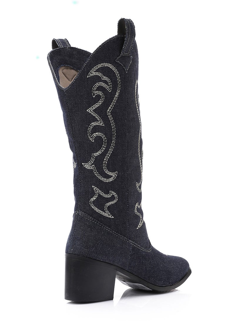 Mr.joe SHINE IN STYLE WITH JEANS EMBROIDERED WESTERN BOOTS – 3009 - Image 5