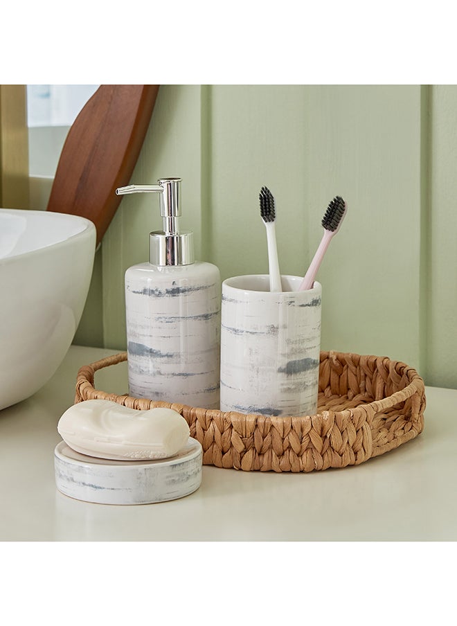 Home Box - Frida 3-Piece Ceramic Bathroom Accessory Set 7 x 18 x 17 cm - Image 1