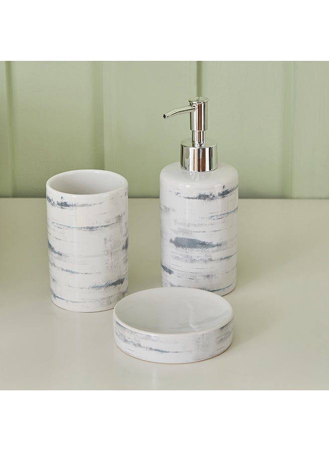 Home Box - Frida 3-Piece Ceramic Bathroom Accessory Set 7 x 18 x 17 cm - Image 1
