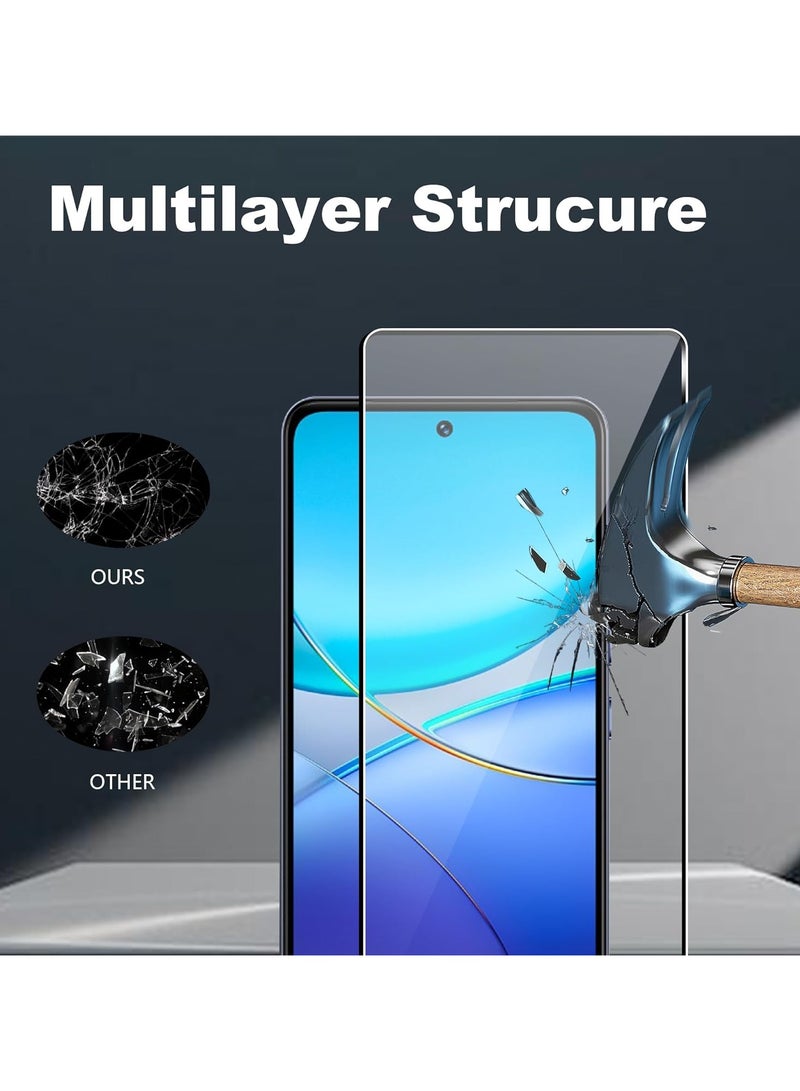 【2+2 Pack】 Screen Protector Compatible with Vivo V30 Lite 5G Tempered Glass Camera Lens Protector, 【Maximum Coverage】 HD Tempered Glass for Vivo V30 Lite - Image 3