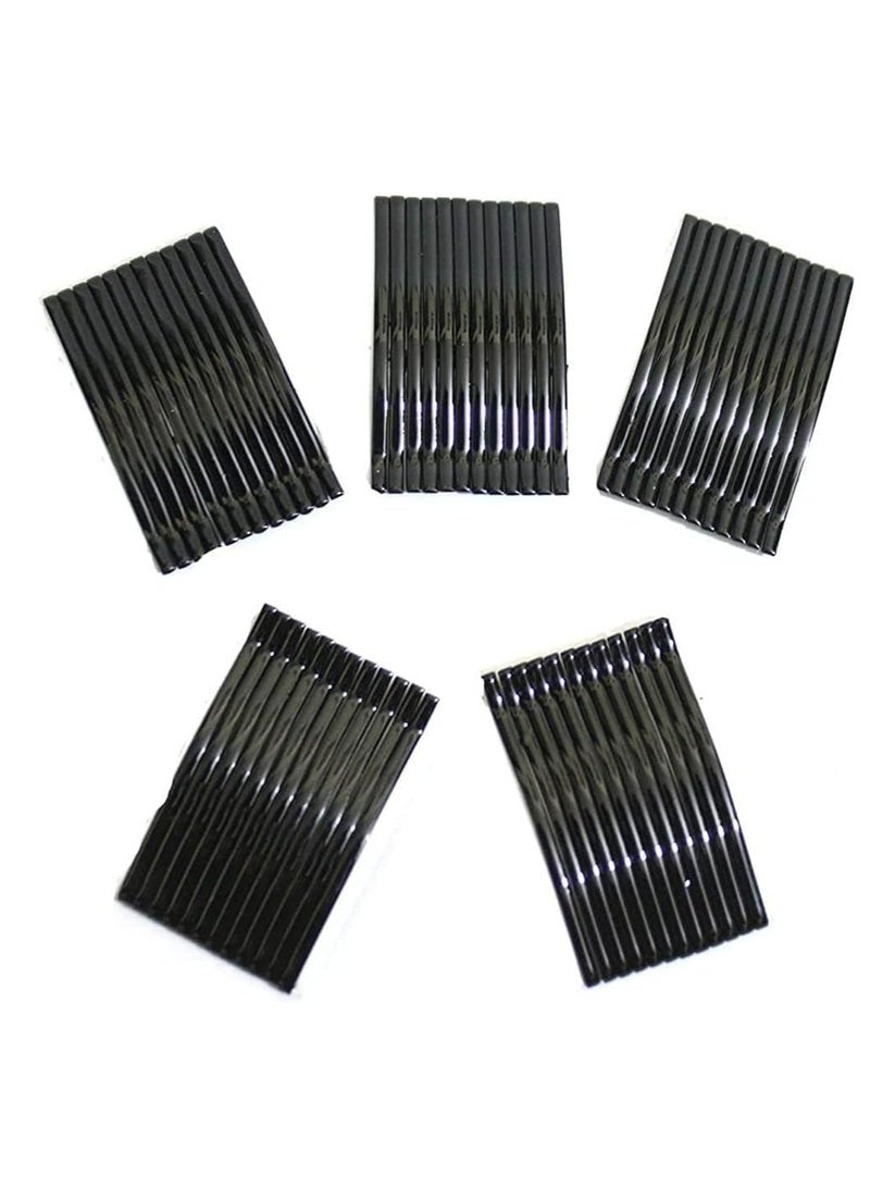 Accessories 22 Black Metal Bobby Bob Side Hair Pins for Girls | 33pcs (Black, Large, 6.5mm) - Image 2