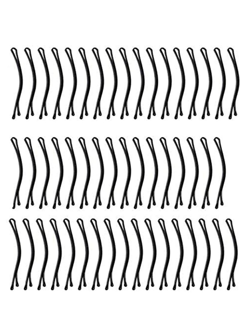 Accessories 22 Black Metal Bobby Bob Side Hair Pins for Girls | 33pcs (Black, Large, 6.5mm) - Image 1