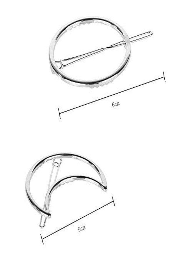 Glamyou Hollow Hair Clip Pins Large Metal Hair Clips Golden Silver Bronze Butterfly for Girls and Women, Minimalist Dainty Round Geometric Clamps Hair Accessory Metal Hair ties Hairpin1 Pc - Image 5