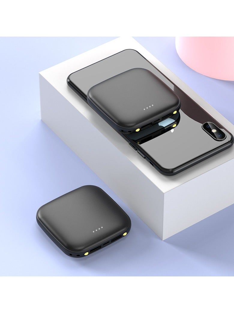 12000 mAh portable power bank creative high-looking mini large capacity fast charging power bank (black)  - Image 1