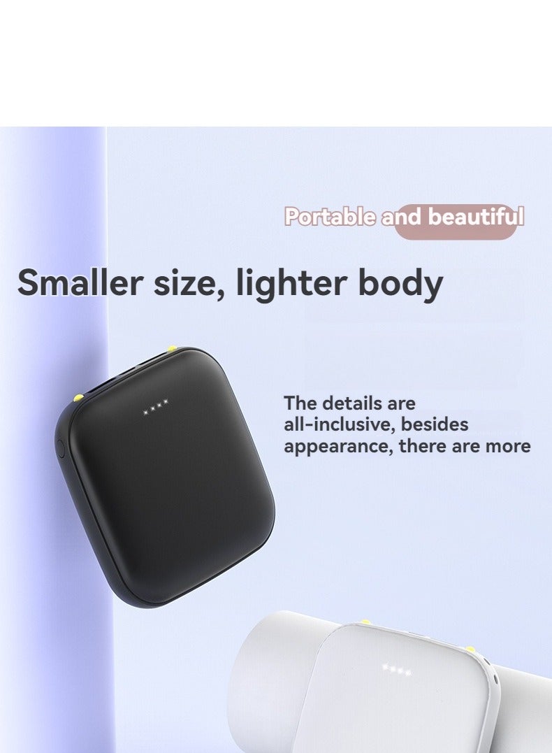 12000 mAh portable power bank creative high-looking mini large capacity fast charging power bank (black)  - Image 3