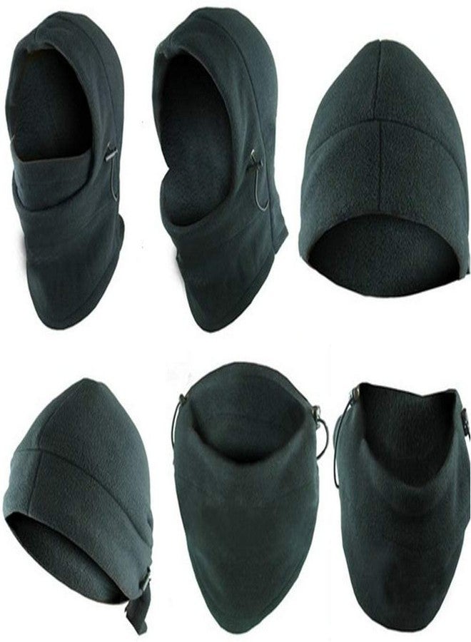 Motoway 6-in-1 Neck Warmer Hoods Ski Motor Hat Thermal Balaclava Scarf Fleece Face Cs Mask Black One Size Fits All - Image 1