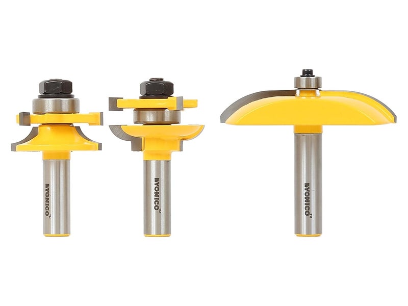 Yonico Router Bits Set Cabinet Door Raised Panel 3 Bit Round Over 1/2-Inch Shank 12339 - Image 4