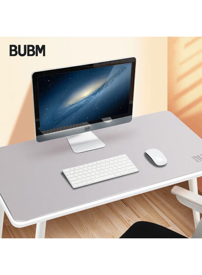 BUBM Biyoumei Extra Large Mouse Pad Office Desk Mat Laptop Mat Keyboard Mat Waterproof 140x70cm Gray + Metallic Silver - Image 1