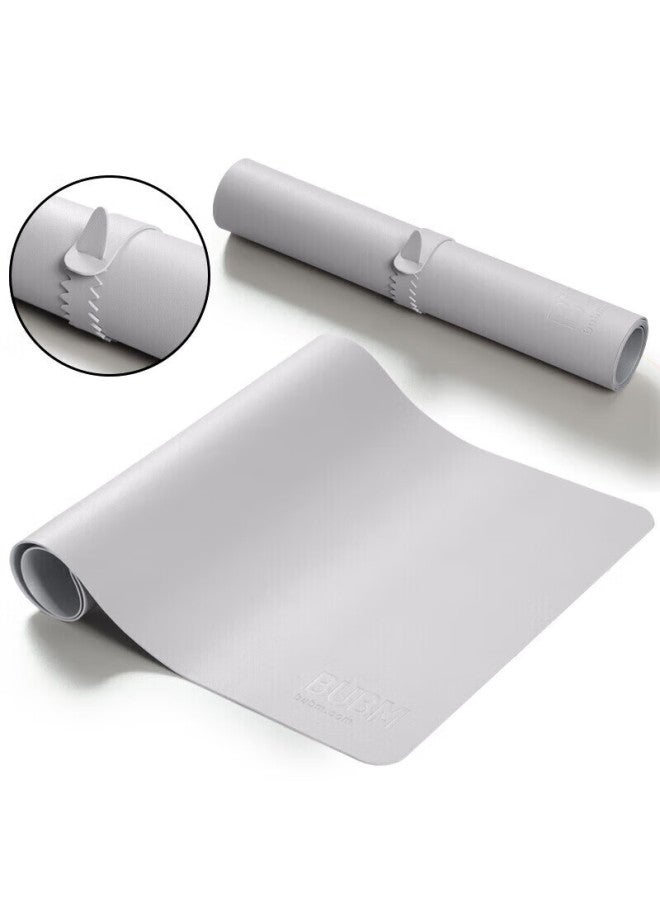 BUBM Biyoumei Extra Large Mouse Pad Office Desk Mat Laptop Mat Keyboard Mat Waterproof 140x70cm Gray + Metallic Silver - Image 4
