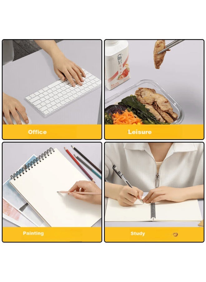 BUBM Biyoumei Extra Large Mouse Pad Office Desk Mat Laptop Mat Keyboard Mat Waterproof 140x70cm Gray + Metallic Silver - Image 3