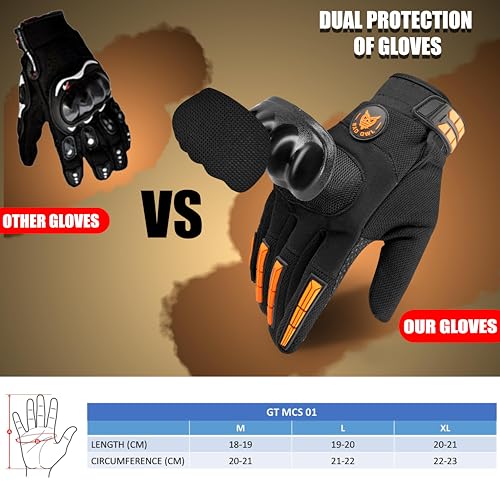 BADOWL Polyester Wind Rider Full Finger Motorcycle Riding Gloves with Touchscreen Fingertips and Knuckle Protection Anti-Slip Grip (Neon Green, M), Motorcycle Racing - Image 4