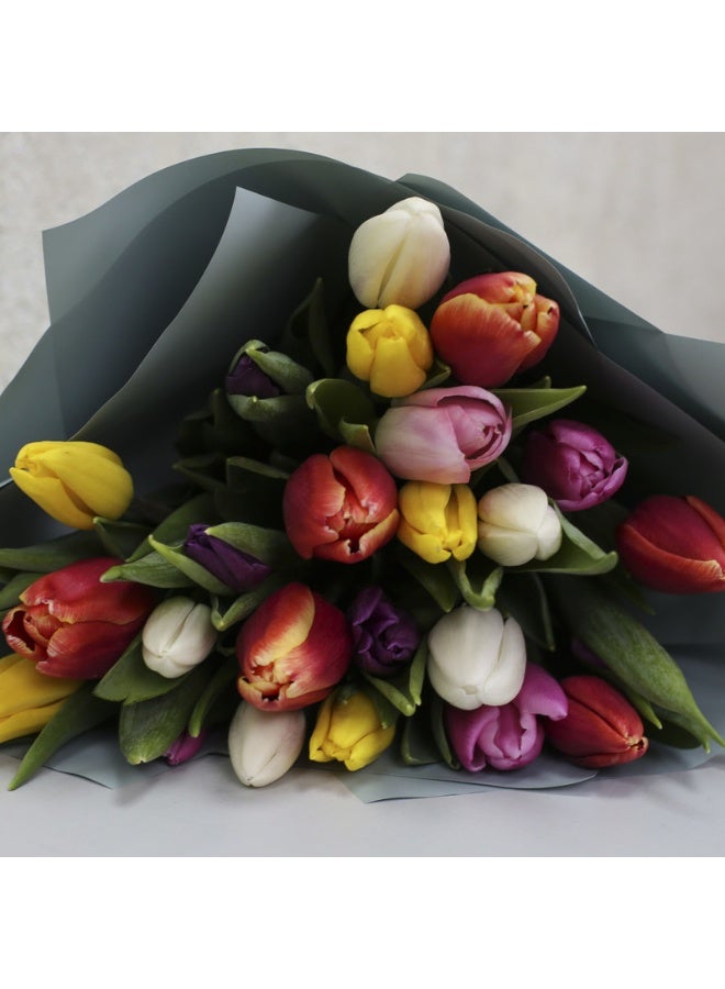 Carmel Flowers Special Mixed Tulips Of 25 Pieces  - Image 1