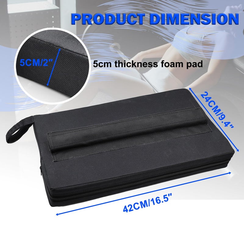 Lights Mountain Square Hip Thrust Pad for Smith Machine, Extra Thick Firm Barbell Pad for Glute Bridges, Non-Slip Hook & Loop, Heavy Duty Support for Squats & Hip Thrusts, Home Gym Equipment (Black) - Image 2