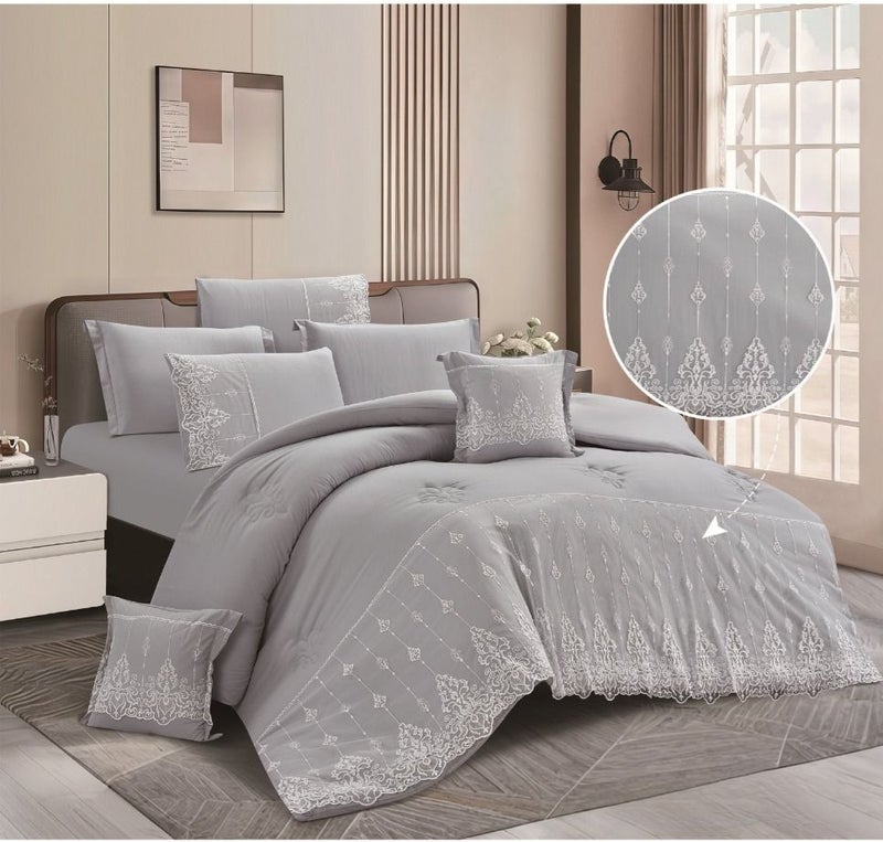 Microfiber double bedsheet set, 8 pieces… Soft elegance with a design that enhances the beauty of your room