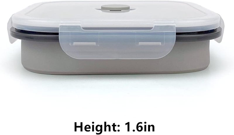 CARTINTS Collapsible Camping Bowl, Silicone Food Container with Lid, Space-Saving Camping Utensils for Kitchen and Outdoor, Microwave Safe 900ml - Image 5