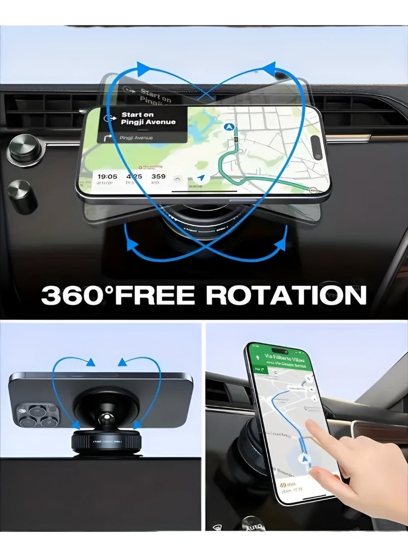 Sparkton 360° Rotating Magnetic Car Phone Holder Dashboard Mount Universal Foldable Mobile Stand for iPhone Samsung Strong Magnet Car Mount Hands-Free Driving Phone Dock Compact Auto Mobile Holder GPS Bracket Car Accessories for All Smartphones holder. - Image 4