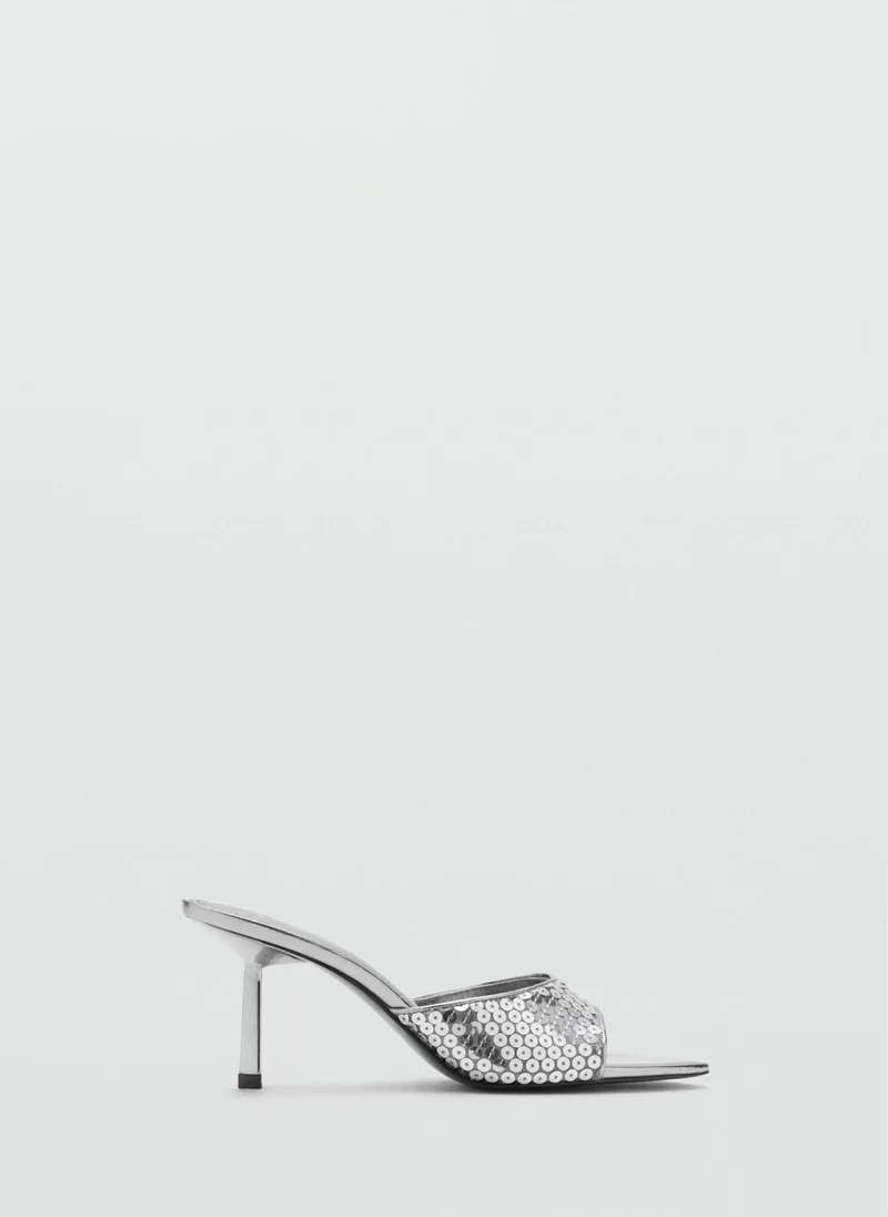 مانجو Casual Sequin Slingback Sandal