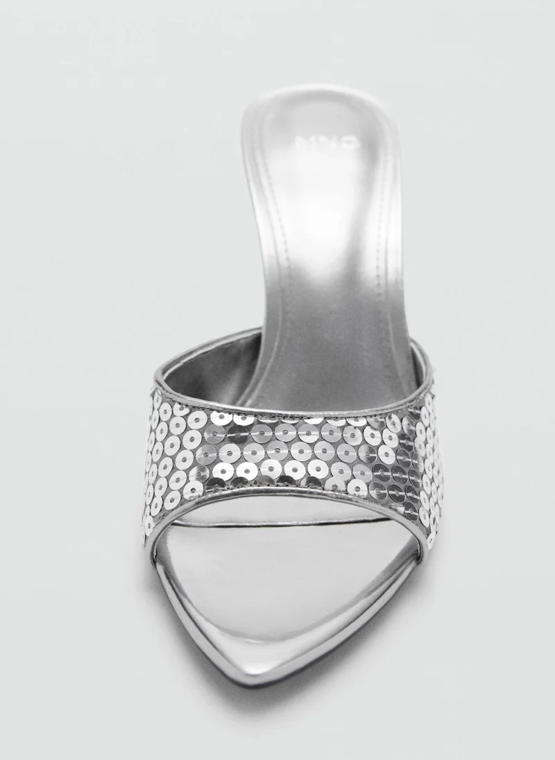 مانجو Casual Sequin Slingback Sandal