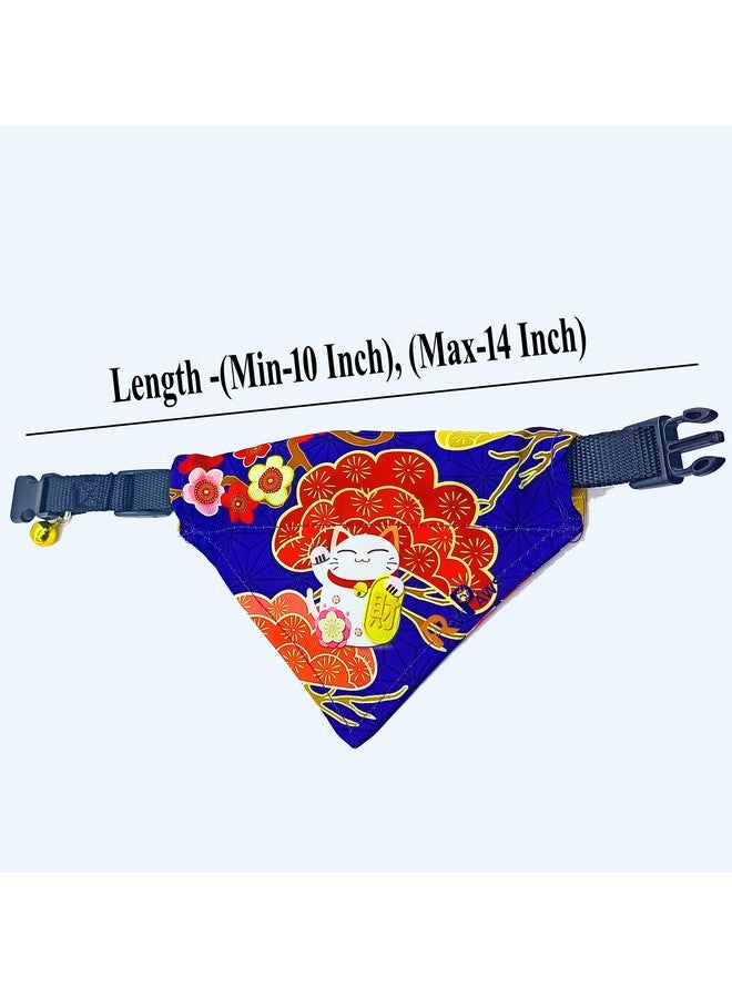 وشاح/منديل للكلاب مطبوع | حزام طوق بطول قابل للتعديل | إغلاق بإبزيم | إكسسوارات فاخرة للكلاب | مناديل/أوشحة للكلاب الصغيرة بطول (الحد الأدنى - 10 بوصات، الحد الأقصى - 14 بوصة) عبوة من قطعة واحدة - Image 5