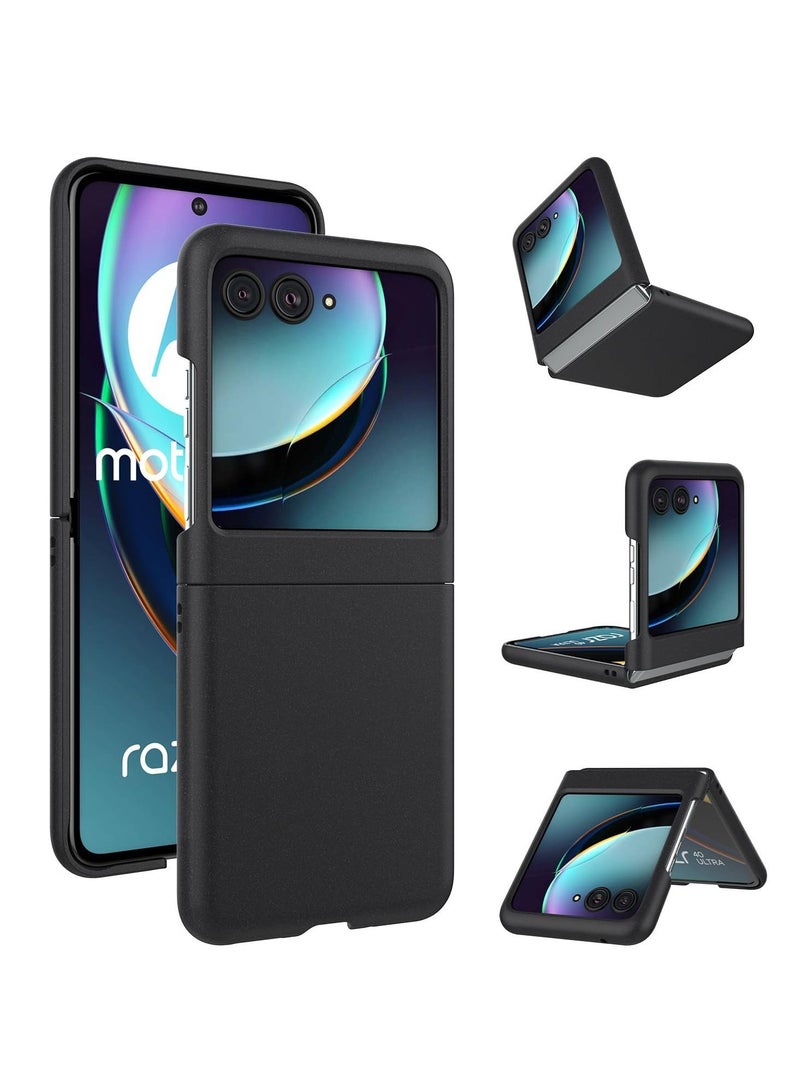 Y&D Slim Fit Moto Razr Plus 2023 Case, Frosted Feel Lightweight Shockproof Case Cover for Motorola Razr+ 5G&Razr40Ultra (Black, Wireless Charging Support) - Image 1