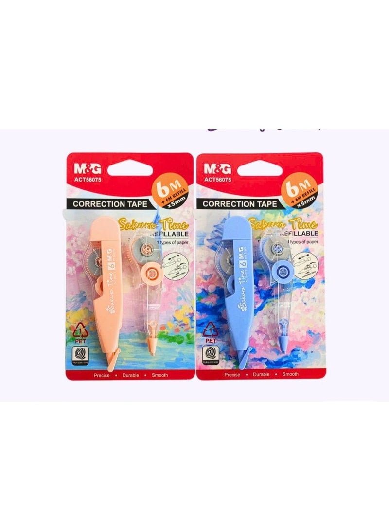 M&G Chenguang Correction Tape, Easy to Use Applicator for Instant Corrections 6M * 5MM - 1pcs - No:ACT56075 - Image 1