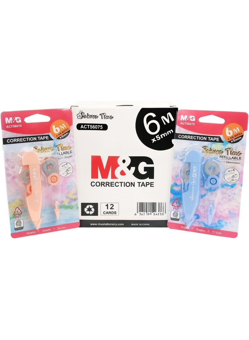 M&G Chenguang Correction Tape, Easy to Use Applicator for Instant Corrections 6M * 5MM - 1pcs - No:ACT56075 - Image 3