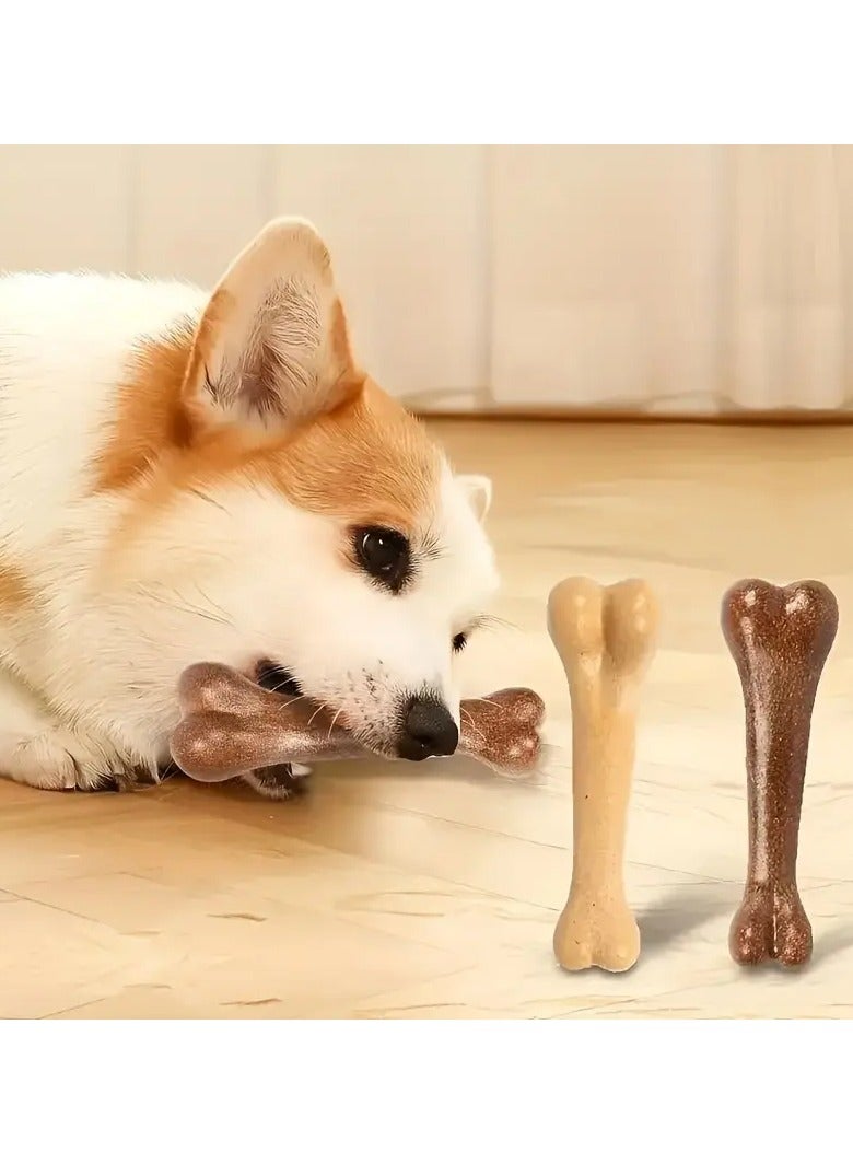 جلوسكي لعبة مضغ الكلاب على شكل عظام بنكهة اللحم البقري - لعب متين وتفاعلي لجميع السلالات - مثالية لصحة الأسنان والترفيه للكلاب الصغيرة والكبيرة - Image 2