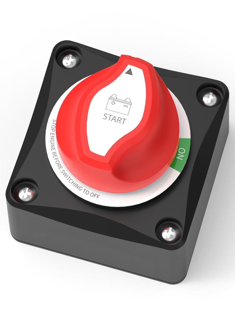 Loquat Battery Switch 12-48V Waterproof Battery Shut Off Switch Battery Power Cut Master Switch Disconnect Isolator 275A High Current for Car Vehicle RV and Marine Boat (On/Off) - Image 1