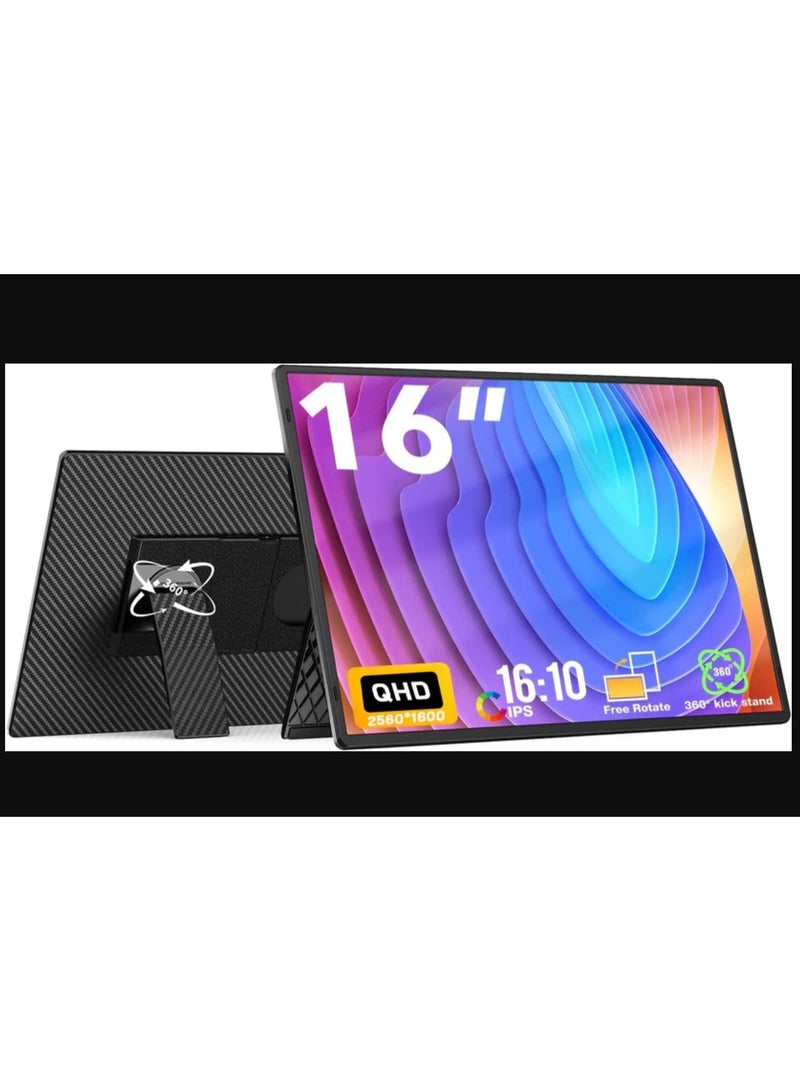 ڤي2كوم شاشة محمولة V2COM 2K N3 Pro بحجم 16 بوصة IPS عرض QHD 2560×1600 USB-C و HDMI شاشة خارجية فائقة النحافة للابتوب، الكمبيوتر والألعاب - Image 4