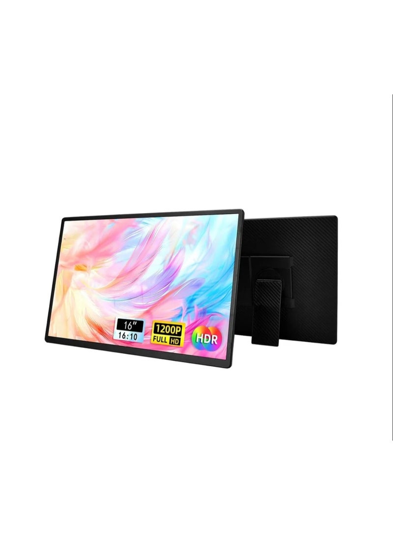 ڤي2كوم شاشة محمولة V2COM 2K N3 Pro بحجم 16 بوصة IPS عرض QHD 2560×1600 USB-C و HDMI شاشة خارجية فائقة النحافة للابتوب، الكمبيوتر والألعاب - Image 1