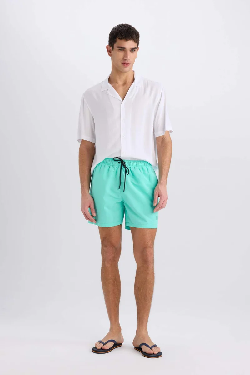 DeFacto Mesh Lined Short Length Swim Shorts