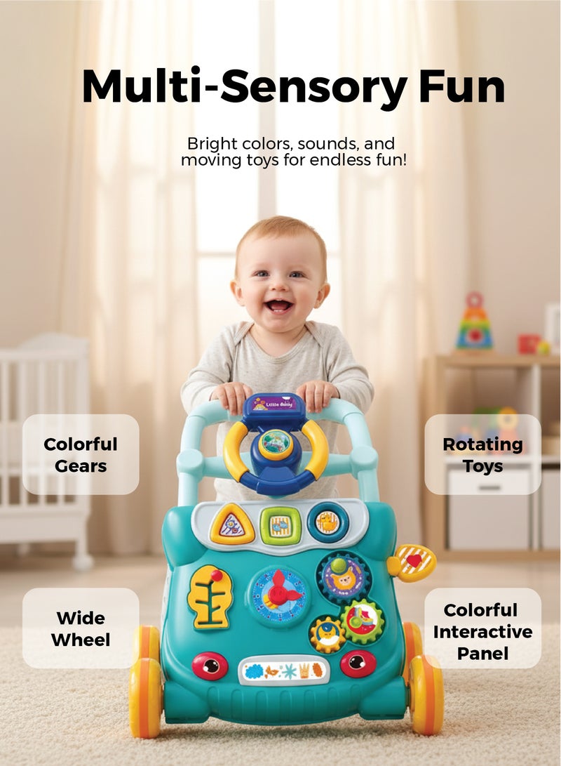 زينيث مشاية زينيتو ديسكفري - مركز أنشطة تفاعلي (موسيقى، أضواء، ألعاب) | قابلة للطي، عجلات قوية، ارتفاع قابل للتعديل - متعددة الألوان للرضع والأطفال - Image 4