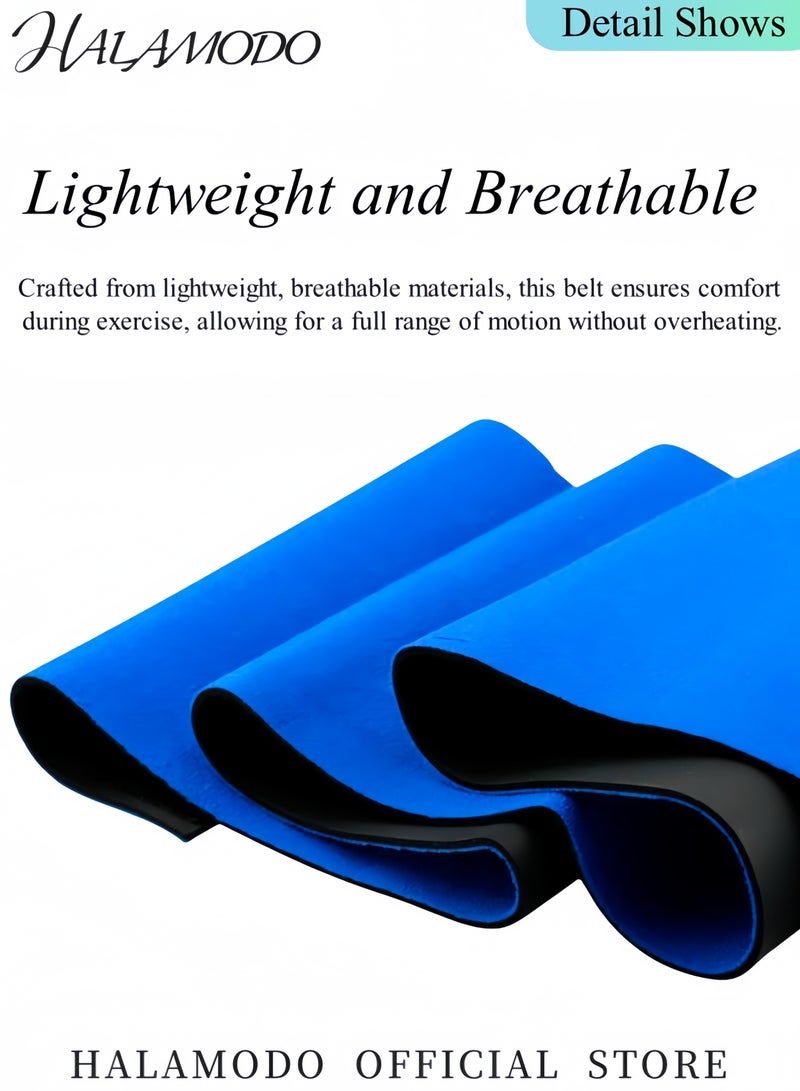 هالامودو حزام شد الخصر وحزام تدريب الخصر وحزام ساونا العرق وحزام شد البطن وحزام شد الخصر وحزام تنحيف الجسم وحزام شد الخصر وحزام رياضي للنساء والرجال - Image 2