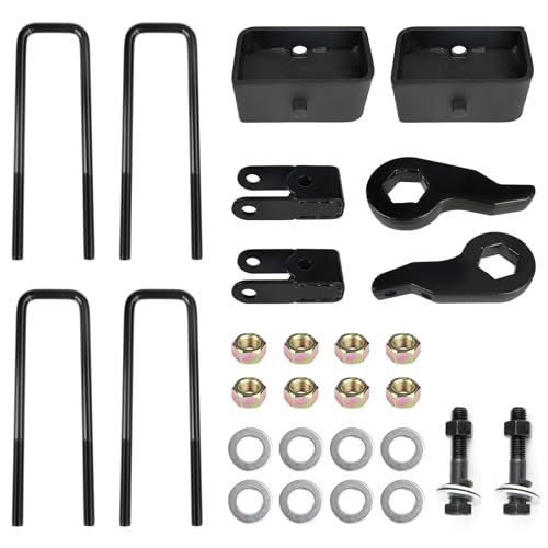 GSTP 3" Front and Rear Suspension Lift Kit Compatible With Chevy Silverado GMC Sierra 1500 4X4 4WD 1999-2007- Leveling Lift Kits with Strut Spacer and Shock Extenders - Image 1