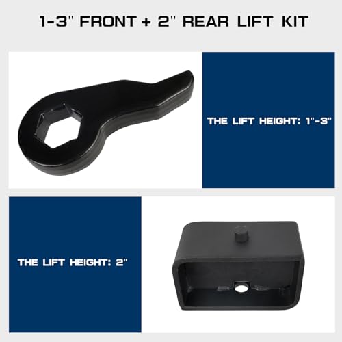 GSTP 3" Front and Rear Suspension Lift Kit Compatible With Chevy Silverado GMC Sierra 1500 4X4 4WD 1999-2007- Leveling Lift Kits with Strut Spacer and Shock Extenders - Image 3