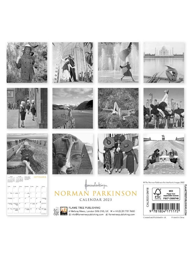 Norman Parkinson Mini Wall Calendar 2023 (Art Calendar)  - Image 2
