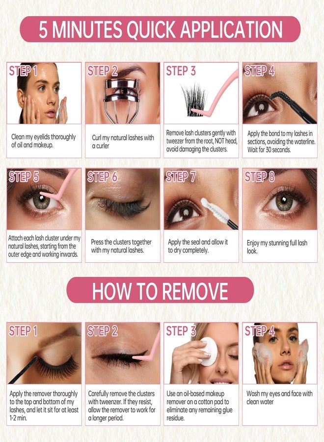 FayJoo Volume & Soft Eyelash Clusters,C Curl Individual Lashes with 0.05mm Ultra-Thin Band, 8-18mm DIY Home Salon Thick Lash Extension, Reusable, Bold Glam for Daily Life or Events,FayJoo BOLDEE 13 Lash Only - Image 2