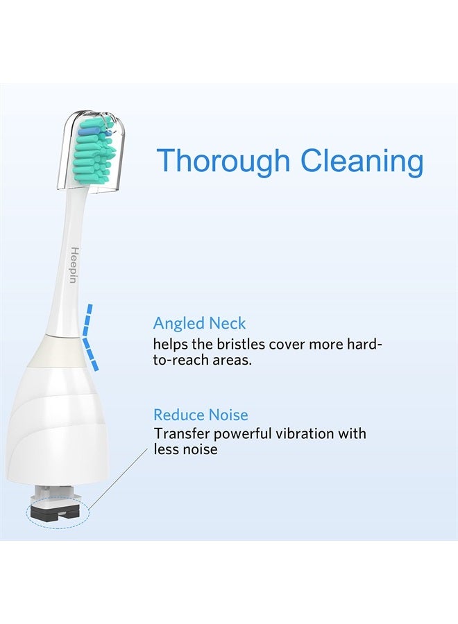 Heepim Replacment Brush Heads Compatible with Philips Sonicare E-Series Essence, Xtreme, Elite, Advance, and CleanCare Electric Toothbrush, Toothbrush Replacment Heads Refills, 6 Pack