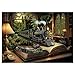 BBOLDIN Train Fantasy Forest Puzzle 1000 Pieces for Adults Magic Book Vintage Castle Jigsaw Puzzles Nature Plant Tree Bookshelf Puzzles - Image 2