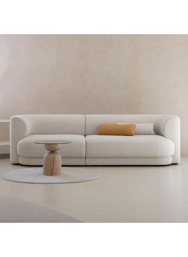 Al Home Alhome beige velvet 3 Seater Sofa - 110110891 210x85 cm