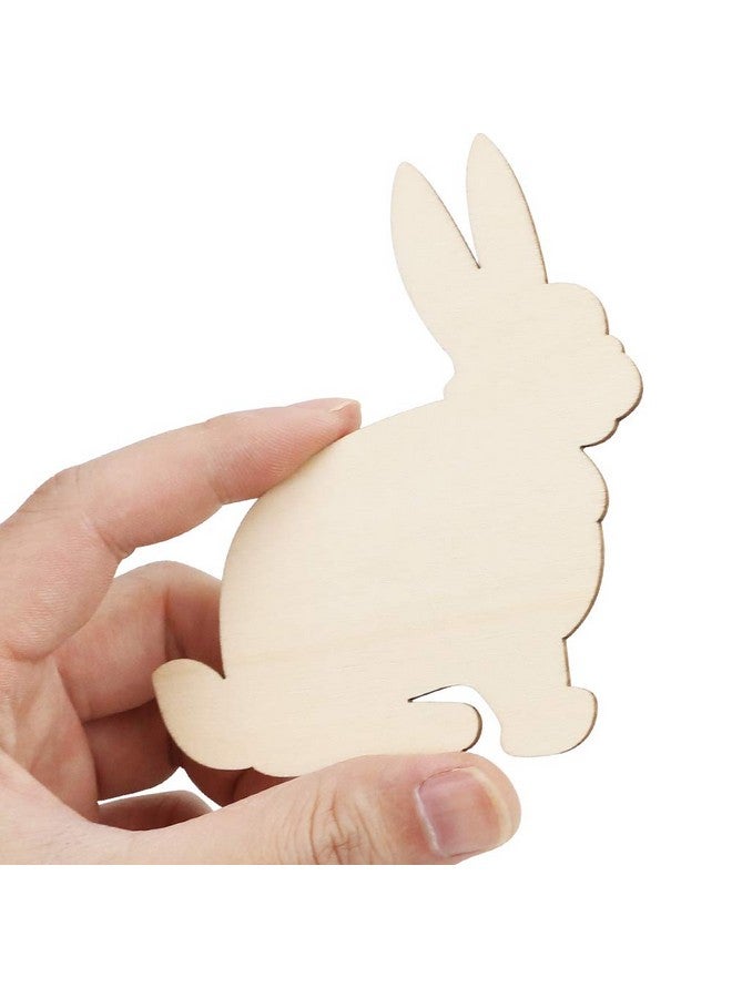 Newbested 48 Pack Unfinished Wooden Woodland Forest Animal Life Cutouts,Bear,Fox,Elephant,Rabbit,Squirrel,Horse,Rhinoceros,Owl Shapes Model For Home Decor Ornament,Diy Craft Art Project(6 Pcs/Shape) - Image 2