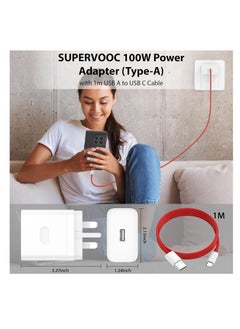 100W for Oneplus 13 13R 12 12R 11 10 10T 9 9Pro 8 8Pro Charger, Supervooc Warp Charger 80W 65W 30W for Oneplus Nord CE3 8T 8 7T 7 Pro Open Nord 2T CE 3 2 Lite N30 N20 N10 9R 6T One Plus Oppo Realme