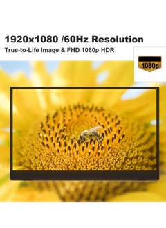 Generic 15.6inch FHD 1080P Laptop Monitor IPS Screen Portable Gaming External Monitor Plug&Play with PU Leather Cover Compatible with Laptop PC Phone Mac Xbox PS5/PS4 Switch  - Image 5