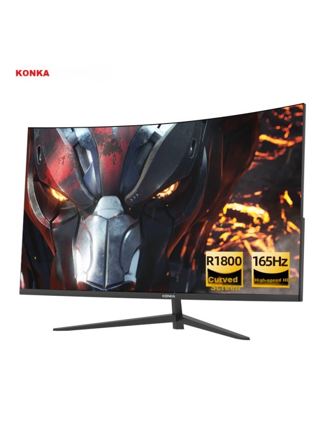 KONKA كونكا 27-بوصة 165هرتز 1800ر منحنٍ FHD عالي التباين HDR فريسينك بدون تمزق شاشة ألعاب KM2719CG - Image 1