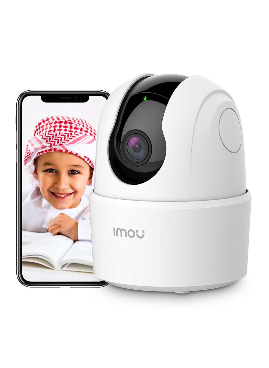 Ranger 2C Indoor WiFi Camera Full HD 1080P, 355° Pan & 85° Tilt with 360° Coverage View, Smart IR Night Vision (Up to 10m), Accurate Human and Pet Detection, Built-in Siren, Privacy Mode, Smart Tracking, Two-Way Talk, MicroSD Slot (up to 512 GB) 