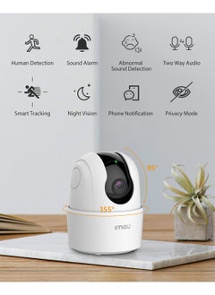 Ranger 2C Indoor WiFi Camera Full HD 1080P, 355° Pan & 85° Tilt with 360° Coverage View, Smart IR Night Vision (Up to 10m), Accurate Human and Pet Detection, Built-in Siren, Privacy Mode, Smart Tracking, Two-Way Talk, MicroSD Slot (up to 512 GB) - pzsku/Z584DDF88C1A7B62C3DA3Z/45/_/1723782958/de6ea1b7-13b1-469f-b498-09212b4266d3